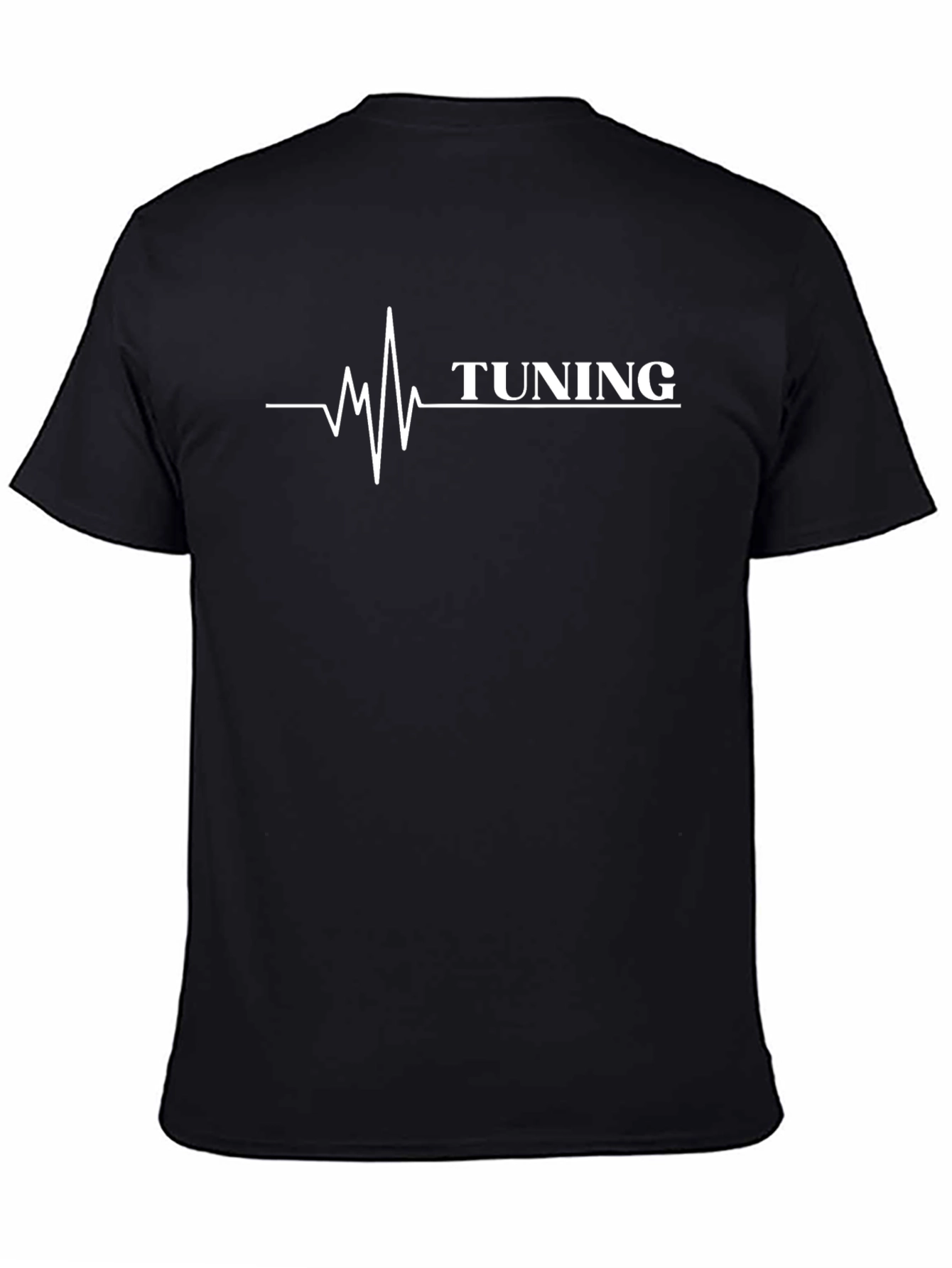 Camiseta Negra Tuning con Diseño de Latido