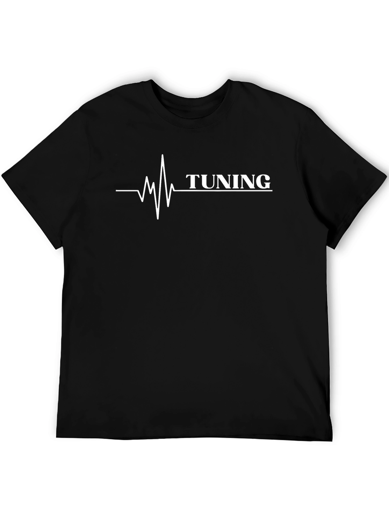 Camiseta Negra Tuning con Diseño de Latido