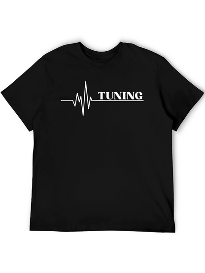 Camiseta Negra Tuning con Diseño de Latido