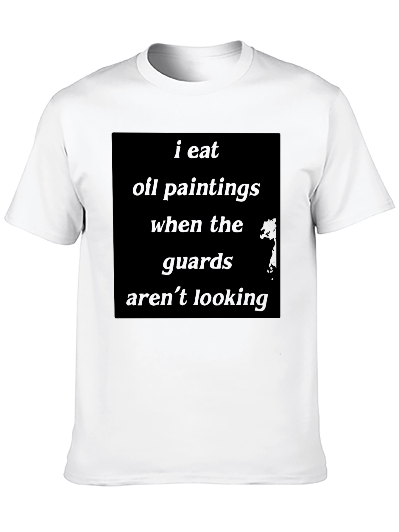 Camiseta Negra: Como Pinturas al Óleo