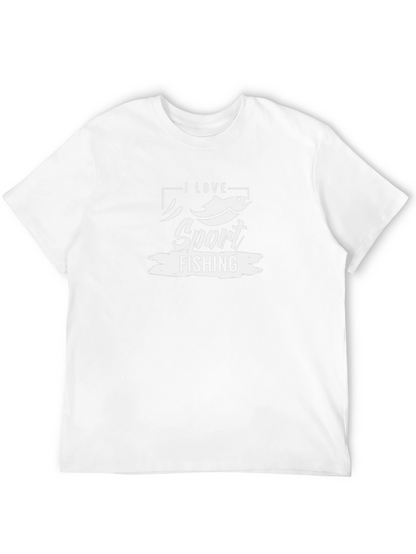 Camiseta Negra I Love Sport Fishing para Hombre