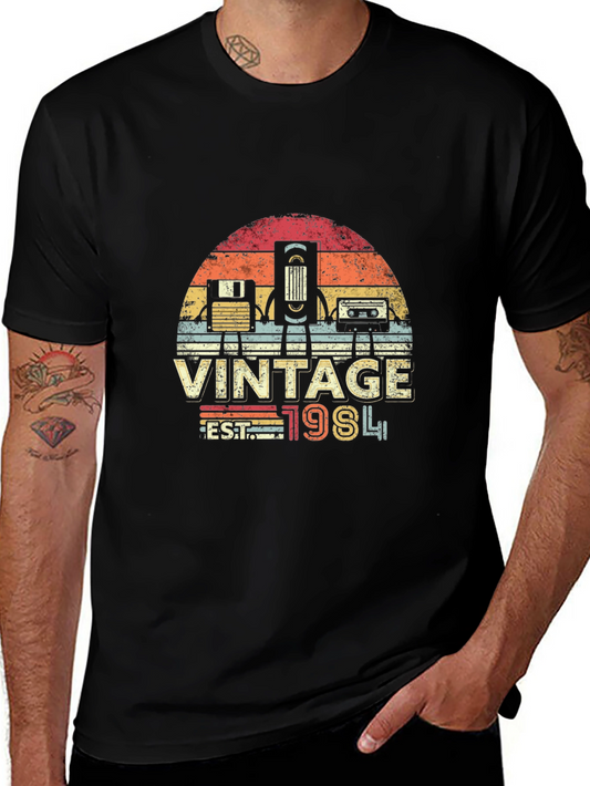 Camiseta Vintage 1984 Estilo Retro