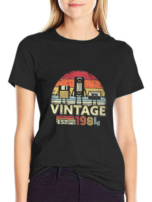 Camiseta Vintage 1984 Estilo Retro