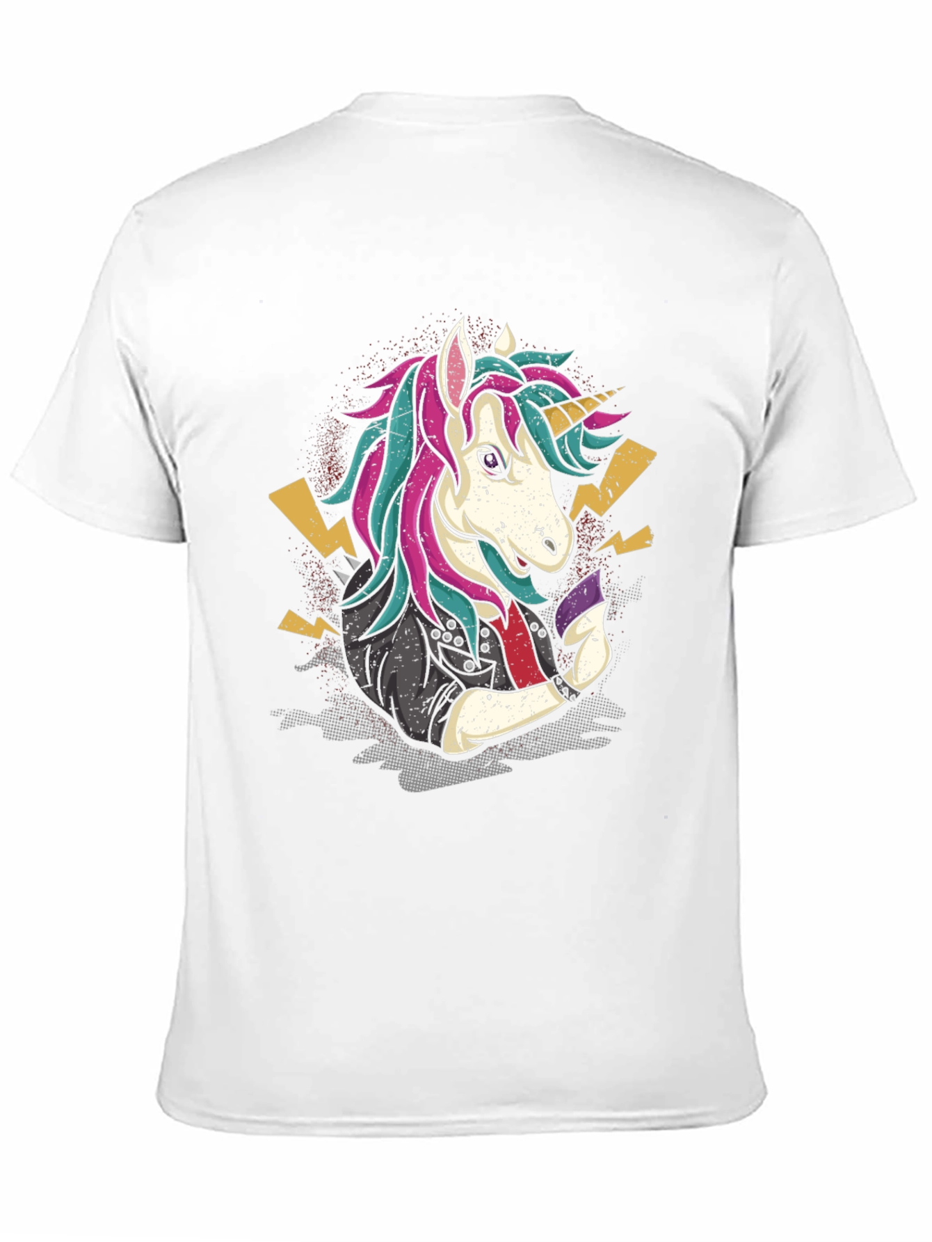 Camiseta Negra con Unicornio Rockero