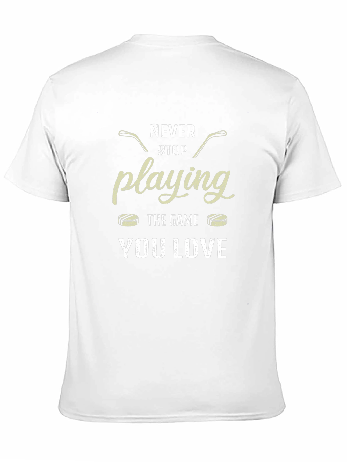 Camiseta Negra Deportiva Never Stop Playing You Love