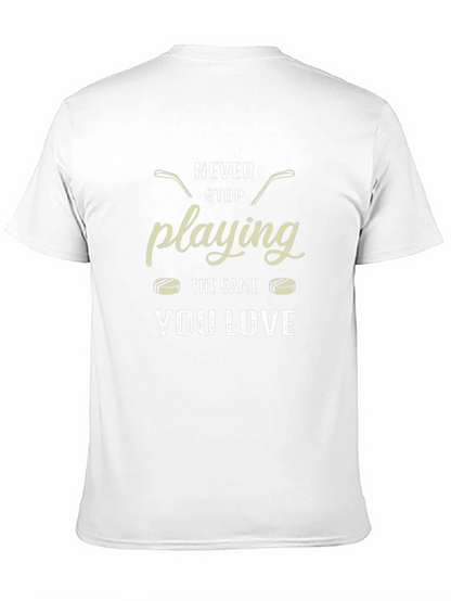 Camiseta Negra Deportiva Never Stop Playing You Love