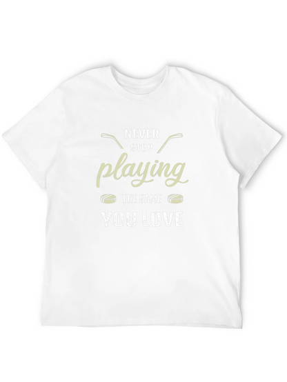 Camiseta Negra Deportiva Never Stop Playing You Love