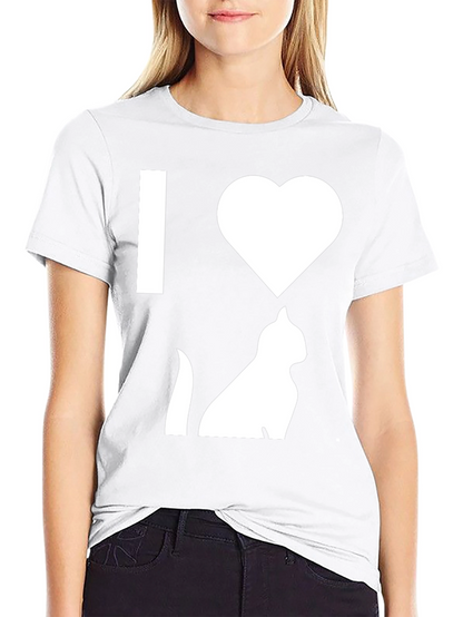 Camiseta Negra Amo los Gatos para Hombre