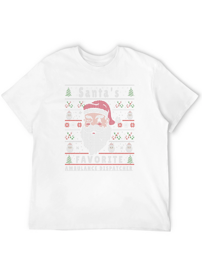 Camiseta Hombre Diseño Navideño Despachador Ambulancias
