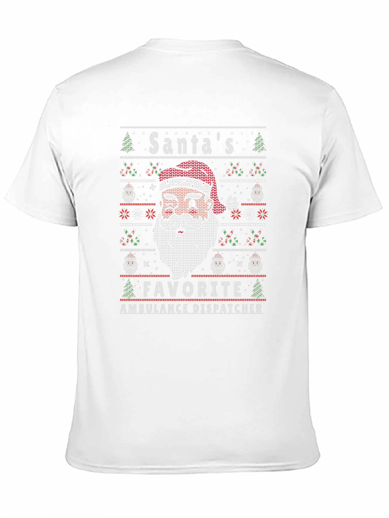 Camiseta Hombre Diseño Navideño Despachador Ambulancias