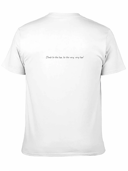 Camiseta Negra de Algodón con Texto Minimalista