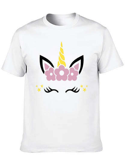 Camiseta Negra Unicornio Floral