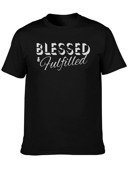 Camiseta Negra: Bendecido y Cumplido