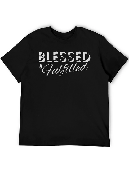 Camiseta Negra: Bendecido y Cumplido