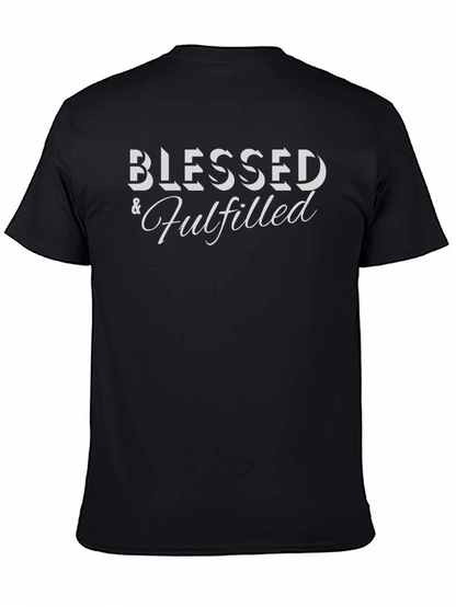 Camiseta Negra: Bendecido y Cumplido