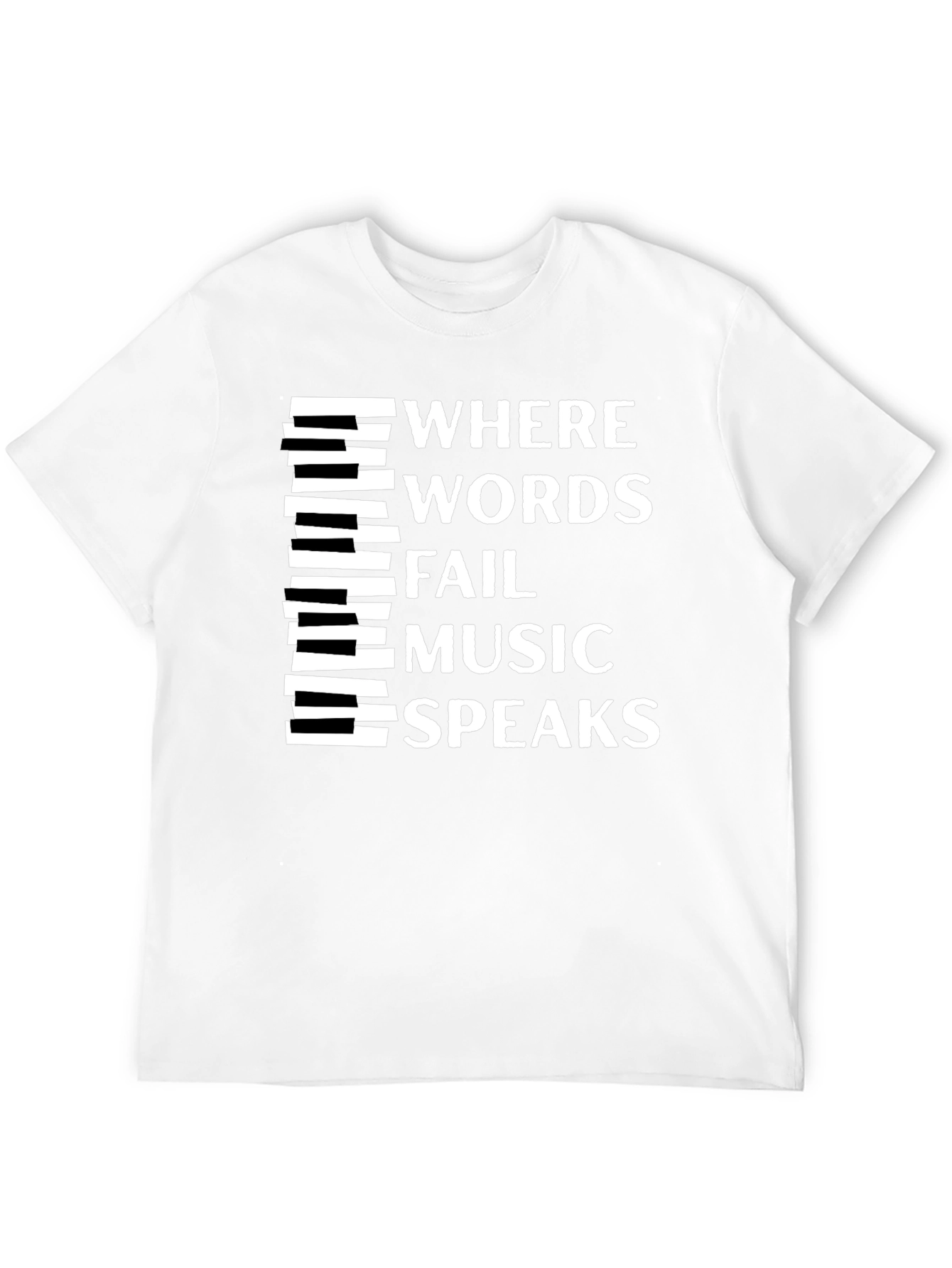 Camiseta Negra con Diseño Musical Inspirador