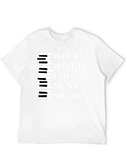 Camiseta Negra con Diseño Musical Inspirador