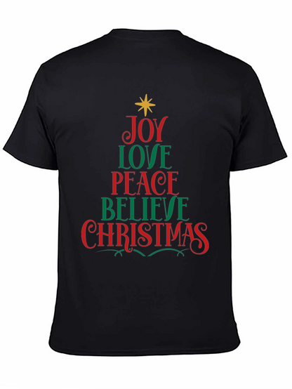 Camiseta Navideña Hombre - Joy Love Peace