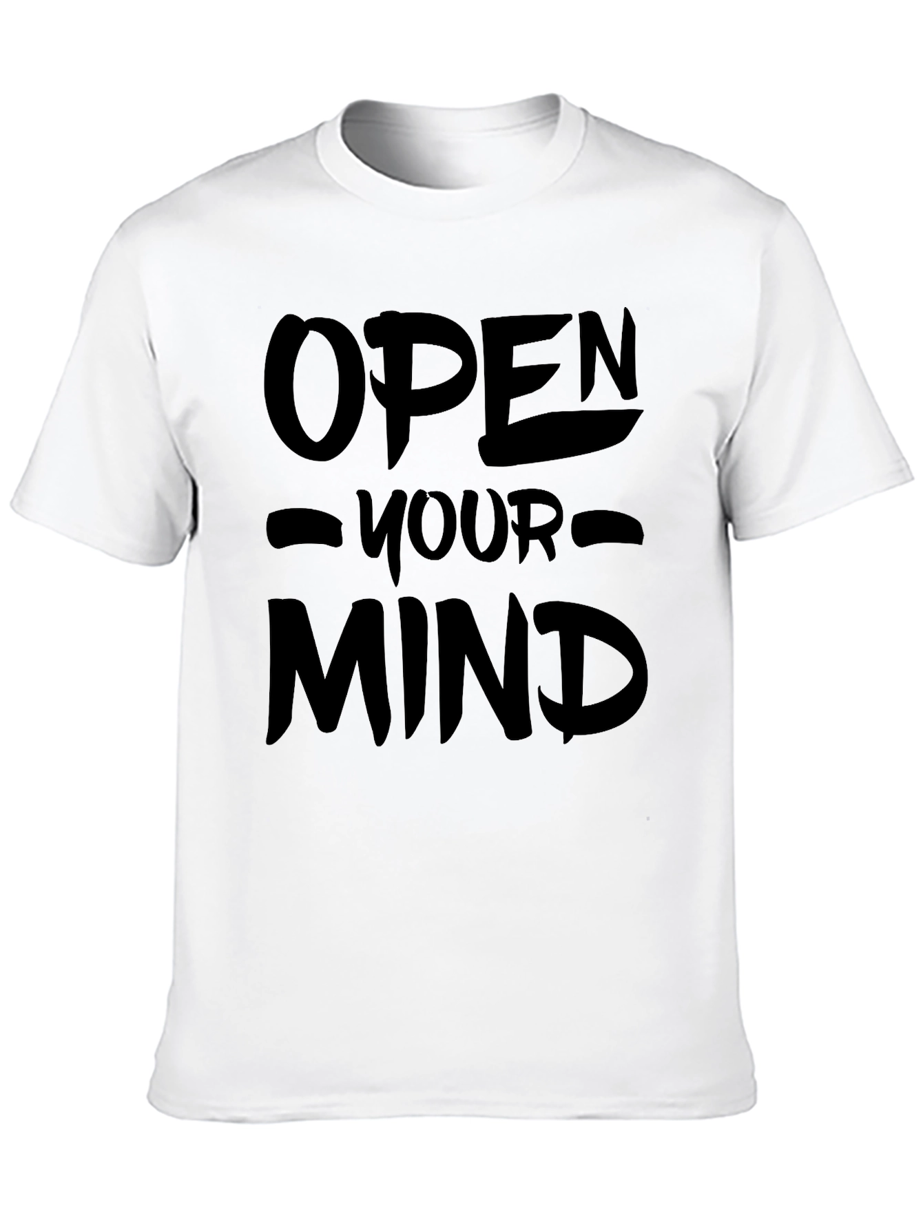 Camiseta Negra: Abre Tu Mente - Estilo Casual