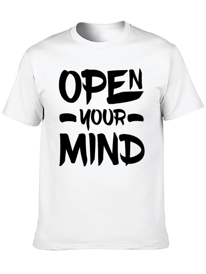 Camiseta Negra: Abre Tu Mente - Estilo Casual
