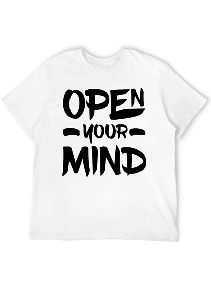 Camiseta Negra: Abre Tu Mente - Estilo Casual