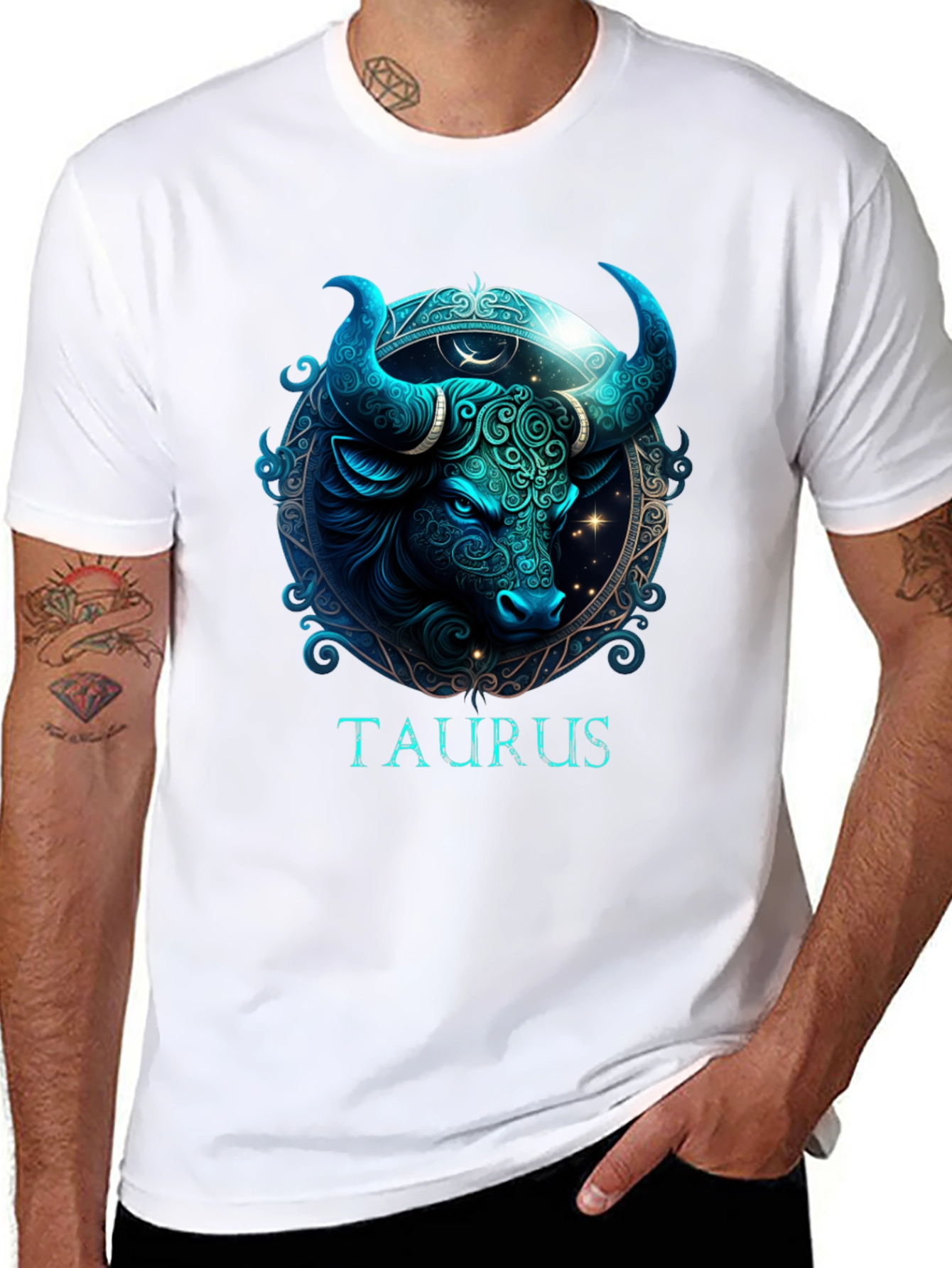 Camiseta Zodiaco Tauro Diseño Estelar