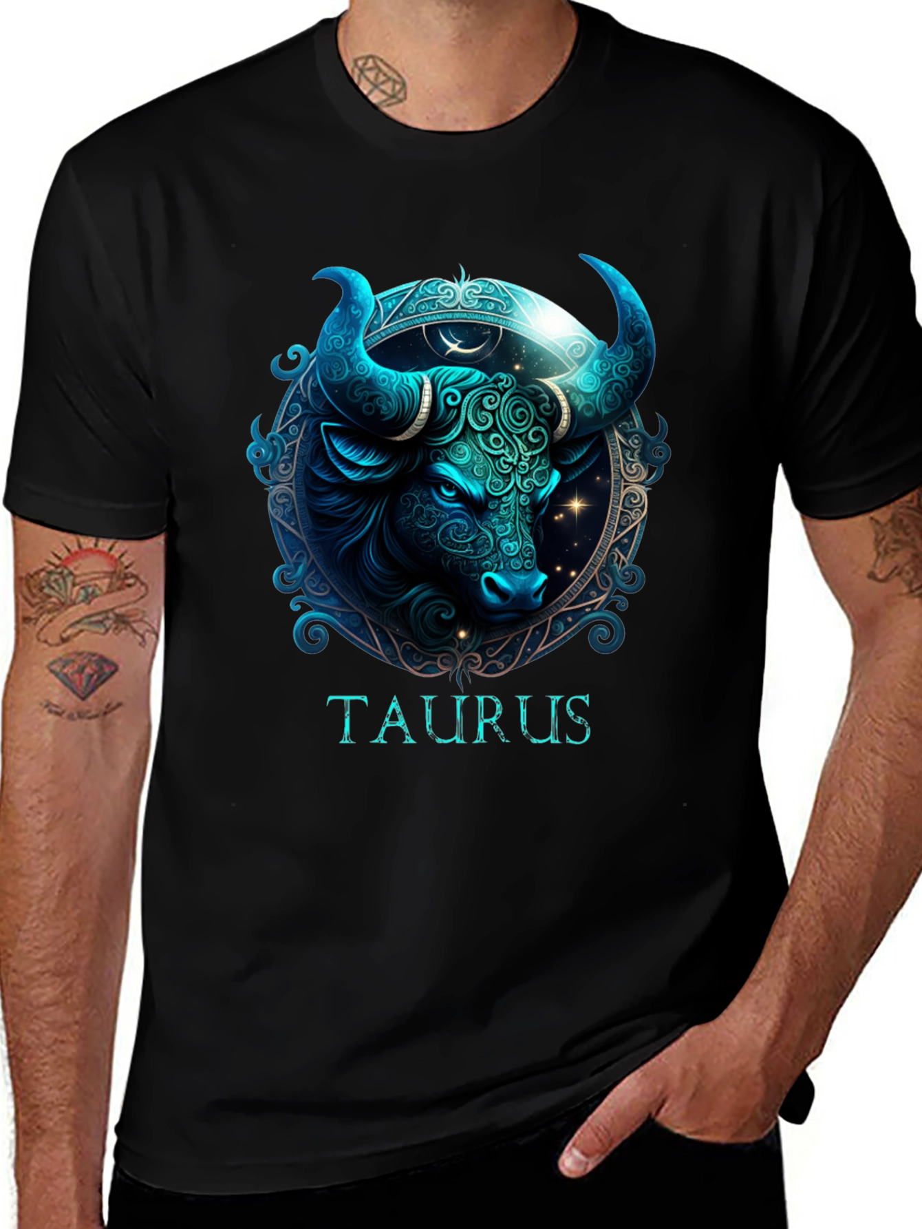 Camiseta Zodiaco Tauro Diseño Estelar