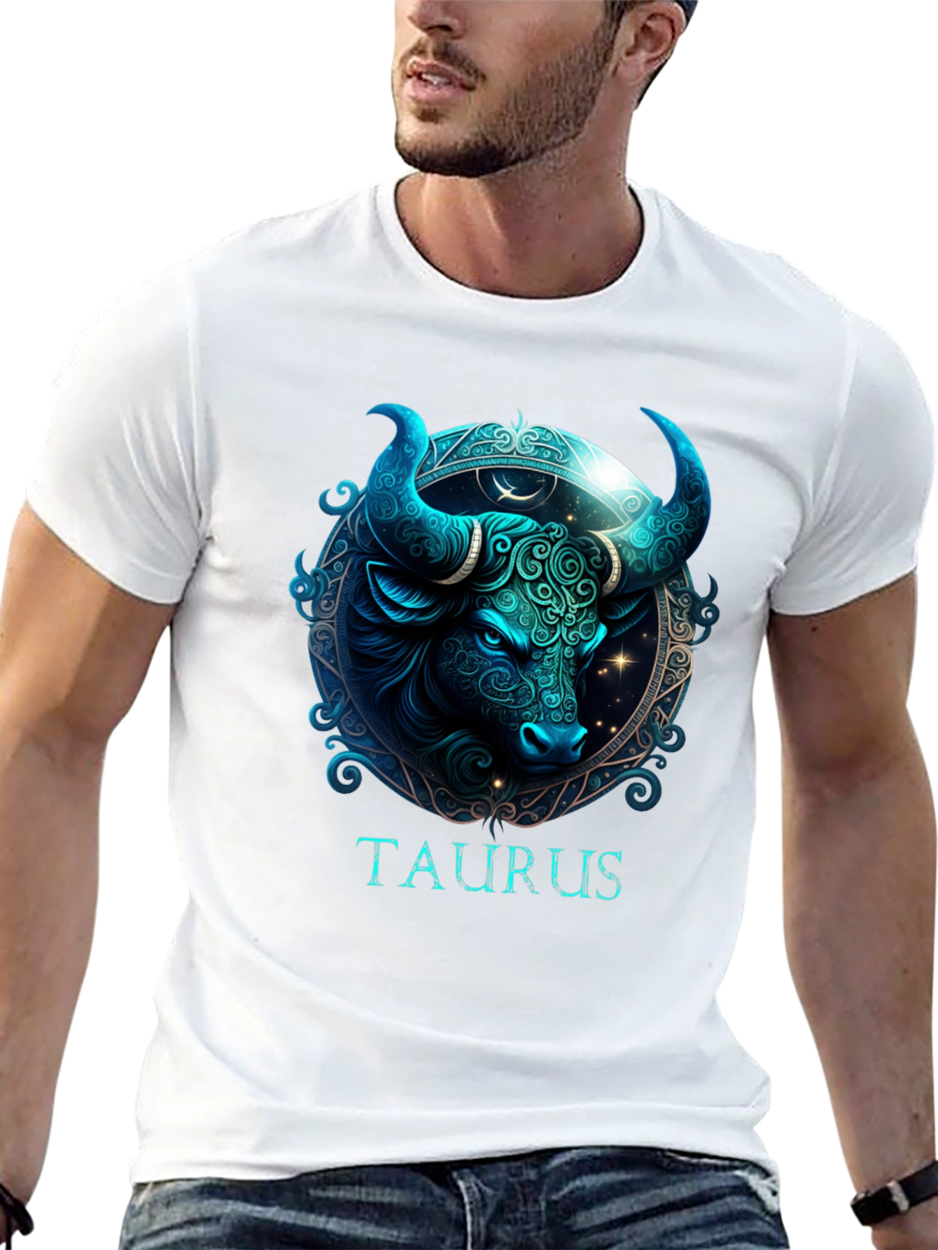 Camiseta Zodiaco Tauro Diseño Estelar