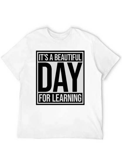 Camiseta Negra: ¡Es un Día Hermoso para Aprender!