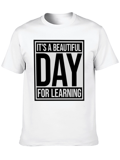 Camiseta Negra: ¡Es un Día Hermoso para Aprender!