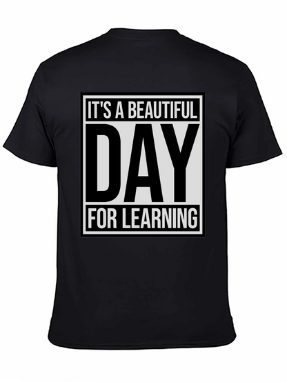 Camiseta Negra: ¡Es un Día Hermoso para Aprender!