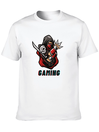 Camiseta Negra Estampada Gaming Ninja