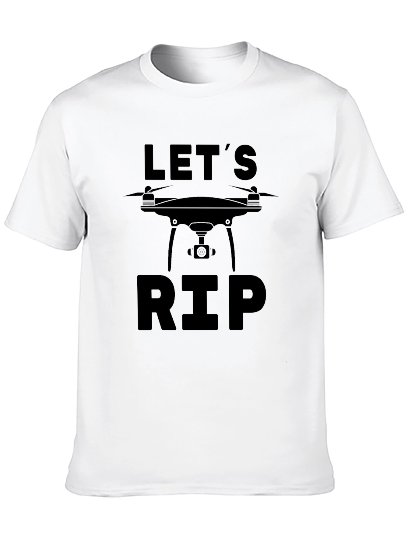 Camiseta Negra Lets RIP para Amantes de Drones