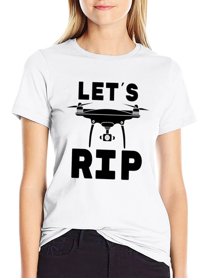 Camiseta Negra Lets RIP para Amantes de Drones