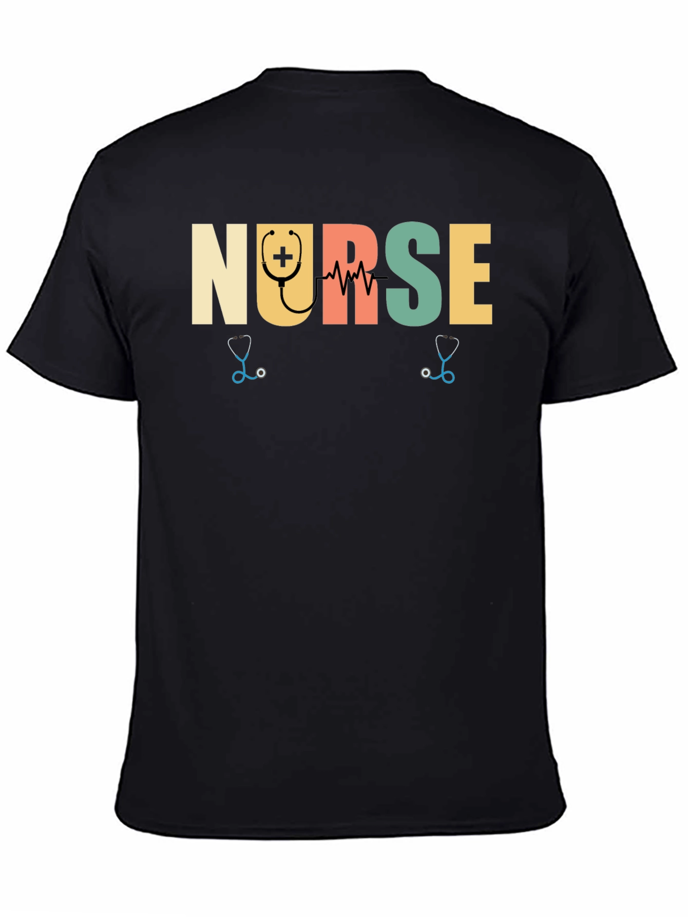 Camiseta Negra Nurse para Enfermeras