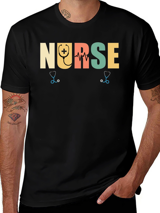Camiseta Negra Nurse para Enfermeras
