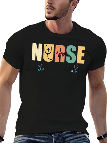Camiseta Negra Nurse para Enfermeras