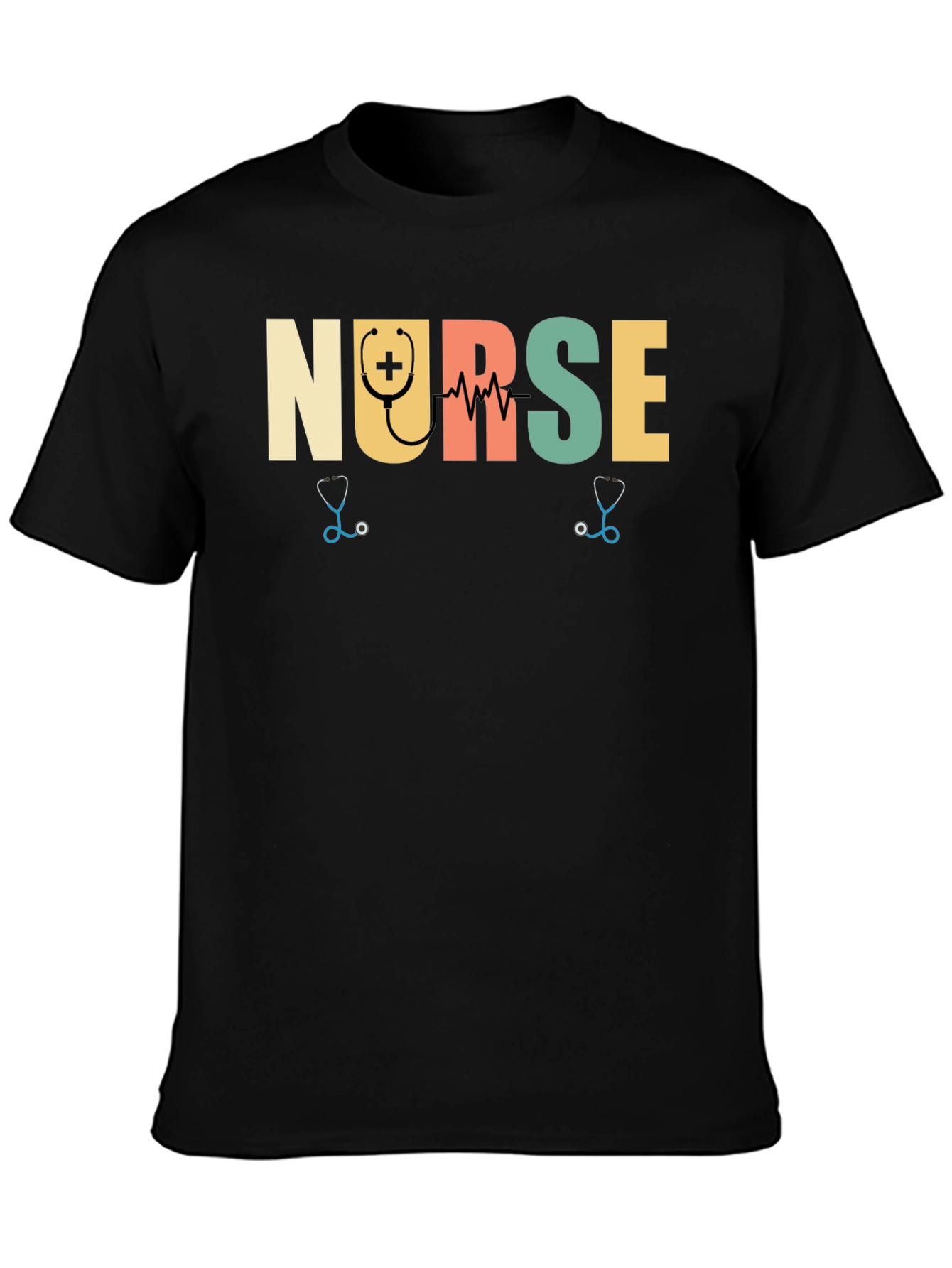 Camiseta Negra Nurse para Enfermeras