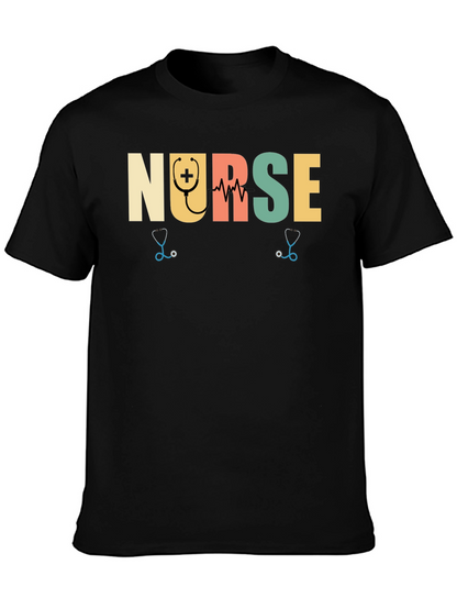 Camiseta Negra Nurse para Enfermeras