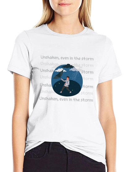 Camiseta Negra con Diseño de Lluvia