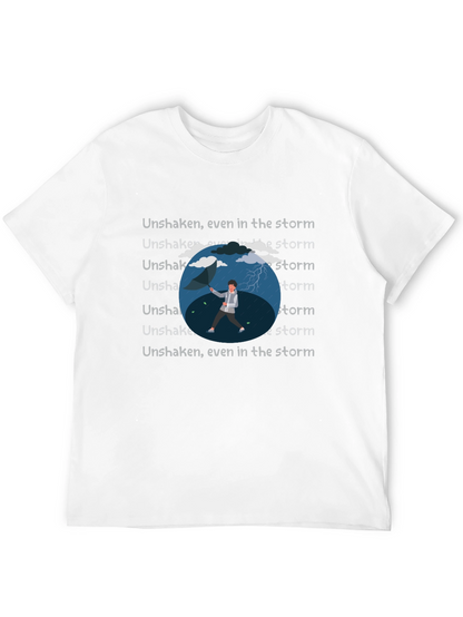 Camiseta Negra con Diseño de Lluvia
