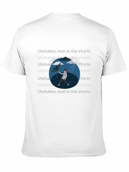 Camiseta Negra con Diseño de Lluvia