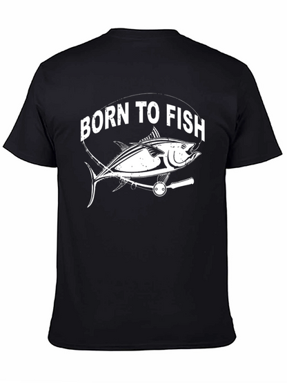 Camiseta Negra Born To Fish Pescado